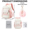 School Backpack for Girls, 3PCS Laptop Backpack 15.6 Inch with