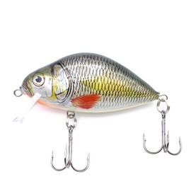 EVERBAY DORADO Wobbler Fishing Lure-Artificial Hard Crankbait-Fishing Tackle, Topwater Life-Like Swimbait for Trout Perch Pike Zander Catfish Chub Barbel Trolling in Freshwater, Floating - LAKE 7cm S