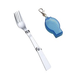Folding Forks Silverware with Case Portable Foldable Travel Camping Fork Utensil Collapsible Pocket Fork with Storage Box Retractable Salad Dinner Fork Keychain Compact Picnic Hiking Backpacking Fork