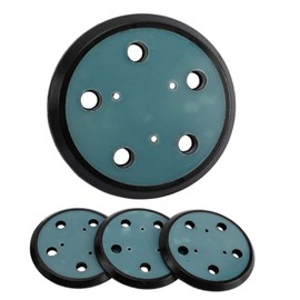 Pack of 4 Pneumatic Polishing Disc, 5 Inch Hook and Loop Sander Pad with 5 Anti-Dust Holes and 3 Screw Holes for Surface Grinding, Polishing
