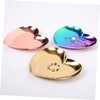 KOMBIUDA Stainless Steel Heart Shape Jewelry Dish Tray Chrome Trinket