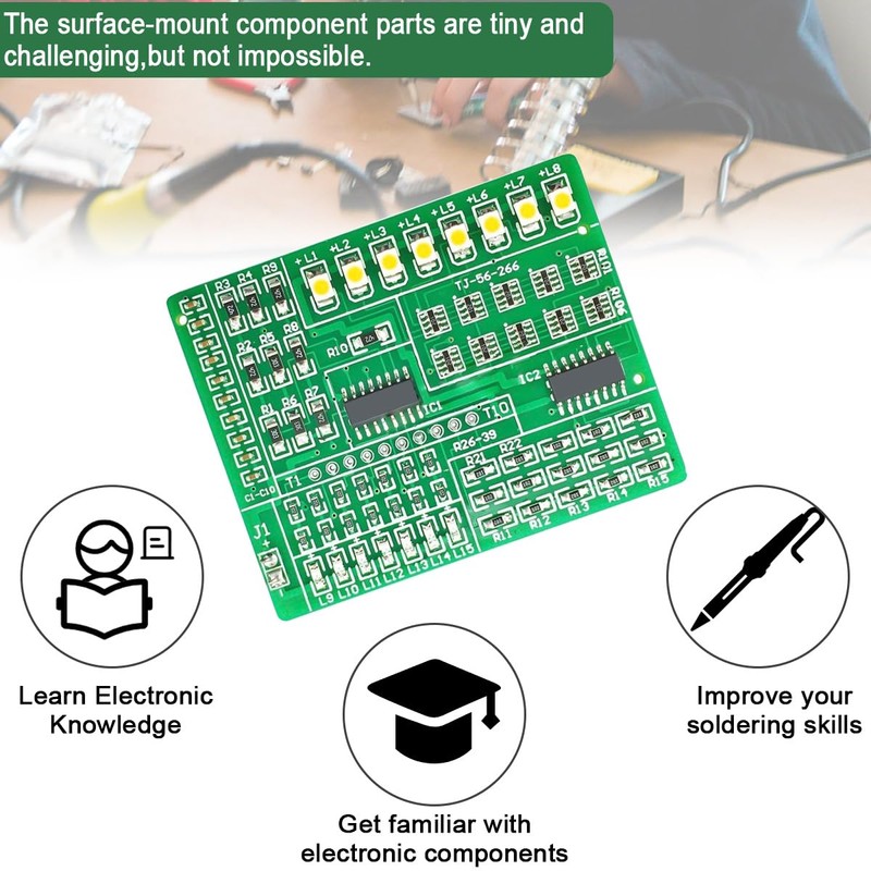 DAOKAI Welding Practice Board,1805 SMD/SMT Components Practice Board Practice Kit