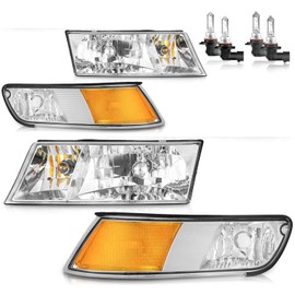 Vizotae Headlights W/Bulbs for 1998-2002 Mercury Grand Marquis