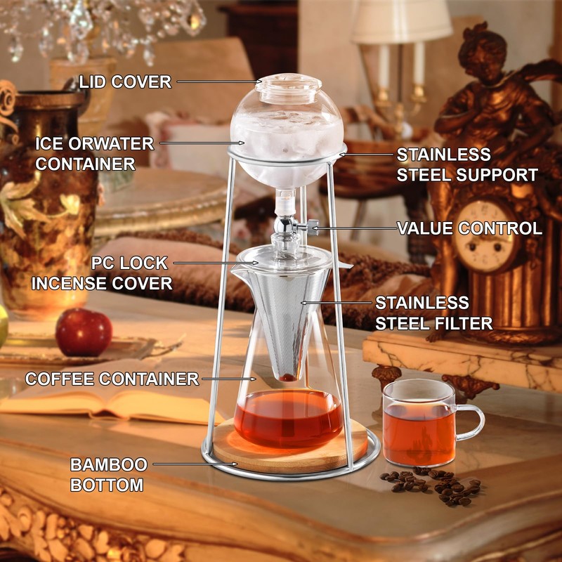 PARACITY Cold Brew Coffee Maker, Iced Coffee Maker in Stainless