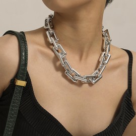 Stocking Stuffers Gifts for Women Chunky Gold Necklace Chunky Necklaces for Women Statement Necklace Layered Necklaces Gold Choker Necklace Cuban Link Chain Necklace Snake Chain Necklace Party Jewelry Gift for Women