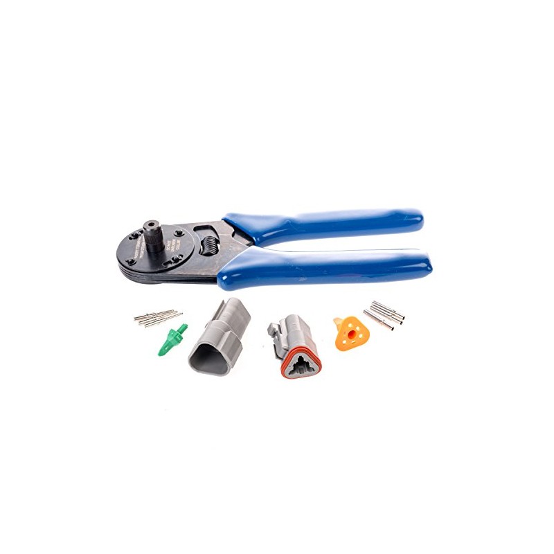 Deutsch 3 Pin Solid Contact Complete Connector Kit w/Crimper