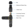 2PCS 3 Way IP68 Waterproof Electrical Cable Connector, Outdoor 3