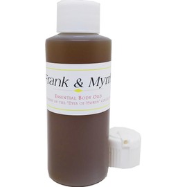 Frankincense & Myrrh Scented Body Oil Fragrance [Flip Cap - Brown - 2 oz.] - ID#5054
