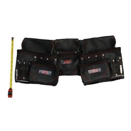 Seven Star Tools Genuine Leather Framer’s Tool Belt – Black w/ Red Stitching