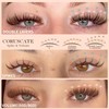 CORUSCATE Brown Lash Clusters with Spikes 60D80D Cluster Eyelash Extensions