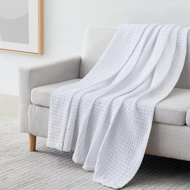 belem Waffle Blanket Bulk -100% Cotton Blanket Twin Size 66"x90" Pack of 6 - Lightweight Thermal Blanket - Breathable & Soft Bed Throw Blanket for All Seasons