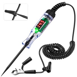 Anyongora Automotive Test Light with 3-48V LED Digital Display, Automotive Circuit Tester with Voltmeter and Dual Color Polarity Indicator Light, Voltage Test Pen with Stainless Probe