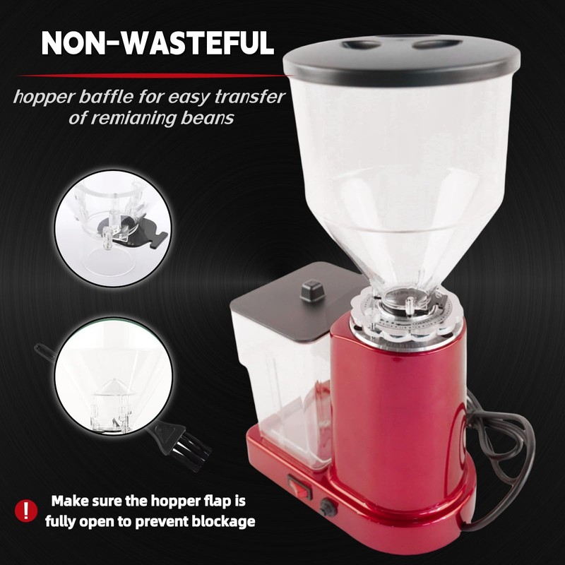 Electric Coffee Bean Grinder, 35 oz Large Capacity Flat Burr