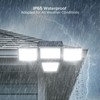 JJX Solar Outdoor Lights 3000LM 278 LED, 1 Pack 4-Head