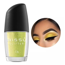 Bissú Bissu Glitter Para Rostro Cuerpo Uñas Cabello Amarillo 2.2g