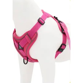 No-Pull Dog Harness, Reflective Adjustable Dog Vest Harness, Escape Proof, for Small Medium Large Dogs and Cats - Adjustable Buckle Pet Vest, Solid, S-XL, with Matching Leash (Pink, Small)