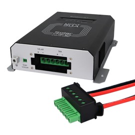 Ecoboxx 50 Amp MPPT Solar Charge Controller, 12/24V Auto Detection, High Efficiency, Multi-Charging Modes with Reverse Polarity Protection for Home and RV use