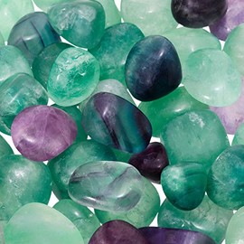 SUNYIK Tumbled Polished Stone,Smooth Rock Crystal for Tumbling,Cabbing,Fluorite 1pound(About 460 Gram)