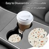 QARIEOEI Absorbent Car Cup Holder Coaster 2 Pack with A