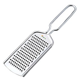CHEFKIT Stainless Steel Ginger & Cheese Grater | Sharp Blades for Fine Grating | Ergonomic Handle & Anti-Slip Base | Multipurpose Manual Hand Grater for Garlic, Vegetables, Zest, and More