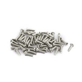 Sourcingmap 50pcs M2 x 6mm Stainless Steel Pan Head Phillips Machine Screws Bolts