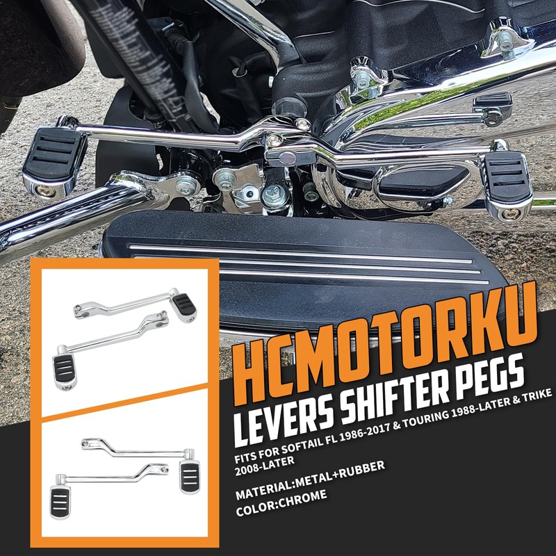HCmotorku Motorcycle Heel Toe Shift Lever Front Rear Levers w/Shifter