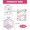TPZORJX 10 Sets 3D House Stickers, sticker scene,Miniatur Haus Sticker