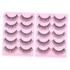 Healeved 10pairs Natural Look Faux Lashes with Rhinestones for Makeup