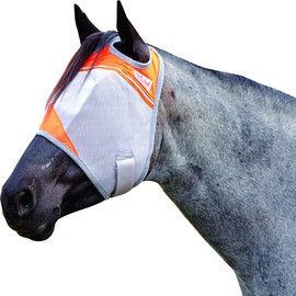 Cashel Crusader Horse Fly Mask for Charity, Orange, Arabian