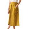 IDEALSANXUN Linen Skirts for Women 2025 Summer Casual Cotton Wrap