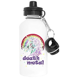 Vendax Zombie Unicorn Death Metal Aluminium Weiß Wasserflasche Mit Schraubverschluss White Water Bottle With Screw Cap