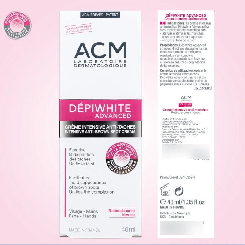 Crema Despígmentante Acm Dépiwhite Elimina Manchas 40 Ml Normal Día/noche