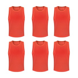 FIBOGOUP Football Training Vest, Football Vest for Children and Adults, Football Training Accessories, Vests for Team Training, 12 red