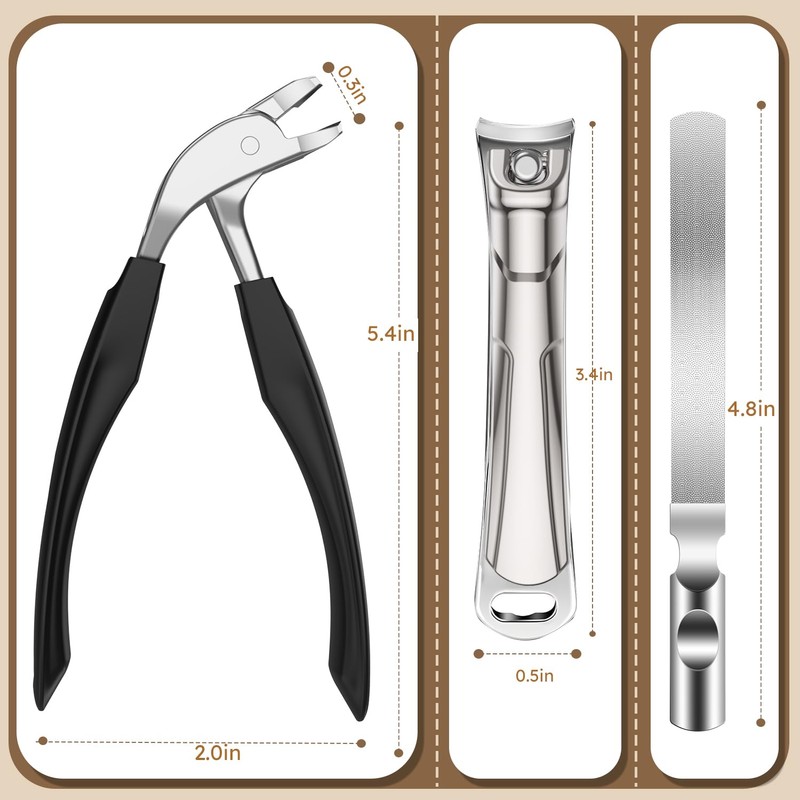 Upgrade Big Long Handled Toenail Clippers for Thick Nails for