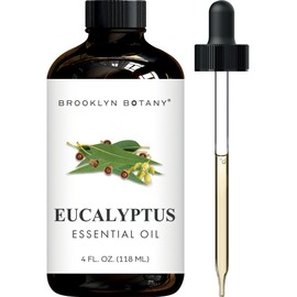 Brooklyn Botany Brooklyn Botany Eucalyptus Essential Oil - Huge 4 Fl Oz - 100% Pure and Natural - Premium Grade with Dropper - for Aromatherapy and Diffuser