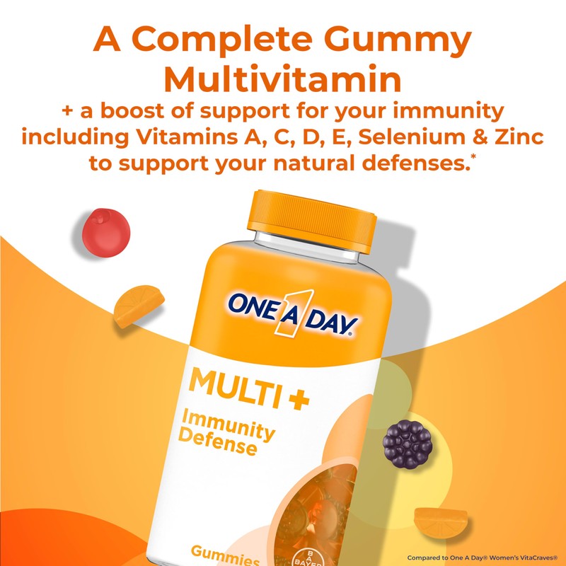 ONE A DAY Multi+ Immune Support Gummies, Immunity Multivitamin with