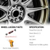 M12x1.25 Stock Wheel Lug Bolts Endxedo 20PCS 28MM Shank 19MM