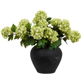 Melorca&Guilla Artificial Flowers for Decoration, 6Pcs 23inch Green Hydrangea Fake Flowers,Faux Flowers for Vase,Faux Floral Stems for Wedding Party Kitchen Home Decorations (6, Green001)