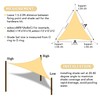 Shade&Beyond Triangle Sun Shade Sail 16'X16'X16' Permeable Canopy Sand for