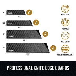 Premium Knife Sheaths for Kitchen Knives 4"-10" Sizes | Universal Knife Edge Guards Set - BPA-Free Knife Cover Guards | Non-toxic and Food Safe (5 Pcs)