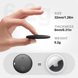 Luubom 2-Pack Smart Tags IP66 Up to 90 dB, Works with Apple Find My (iOS only) Bluetooth Tracker for Keys Bags Pets