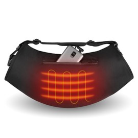 Heated Hand Muff with 10000 mAh Rechargeable Battery Electric Heated Hand Warmer Pouch for Winter Hunting Football Golf Outdoor Walk (Black1)