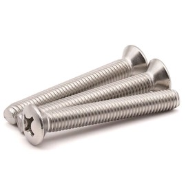 1/4-20 x 1-1/4 (20 pcs) Phillips Oval Head Machine Screws, 304 Stainless Steel 18-8, Raised Countersunk Fillister Head Screws for Cabinet Drawer Knob Pull Handle