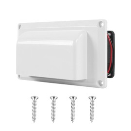 Flylin Ventilation Extractor Fan 12 V 15 W, Caravan Side Air Vent Fan Ventilation Slot, Cargo Trailer Ventilation Extractor Fan for Caravan, Motorhome, Trailer, RV (White)