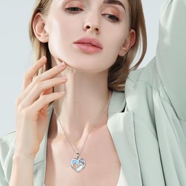 YFN Horse Pendant Necklace Sterling Silver Women with Horse Gift for Women, Sterling Silver, Cubic Zirconia