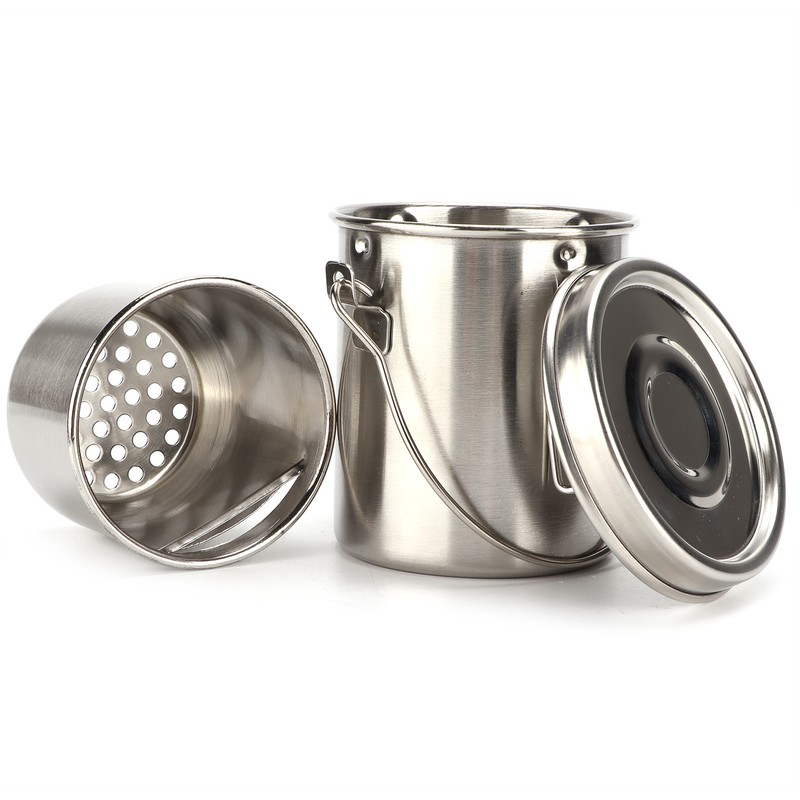 Brush Washing Bucket Stainless Steel Material Easy Carry Painting Supply