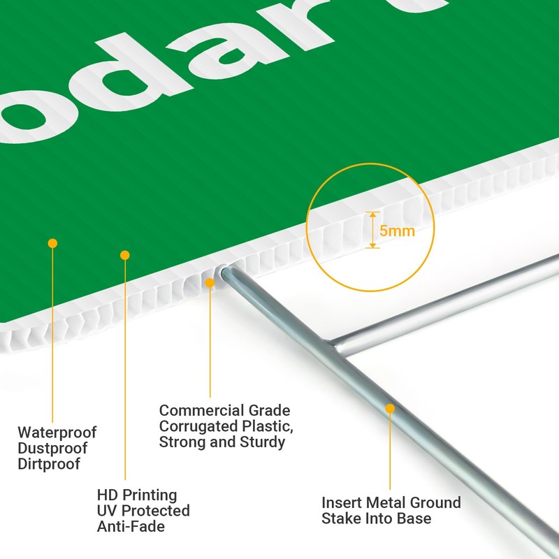 Do Not Trim Sign With Stake