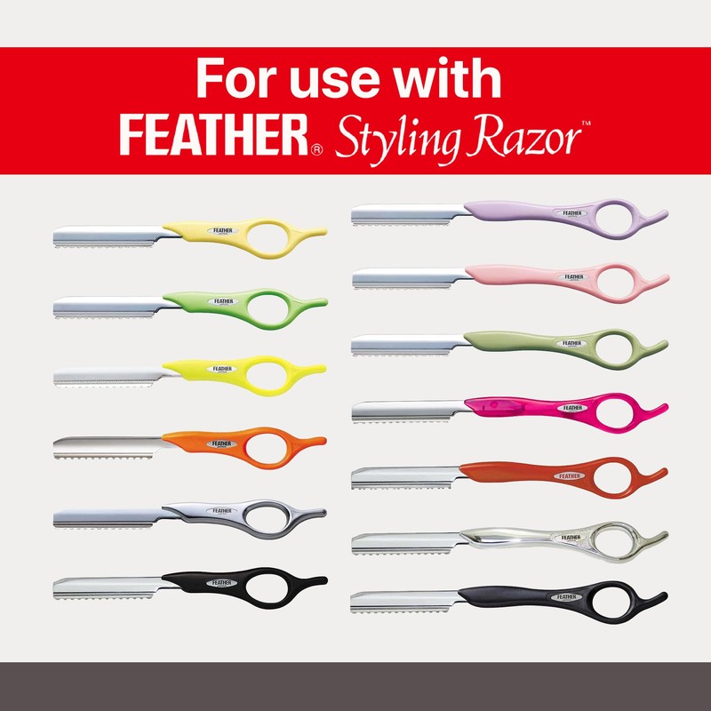 Feather Styling Razor Standard Blades - Professional Hair Cutting Blades