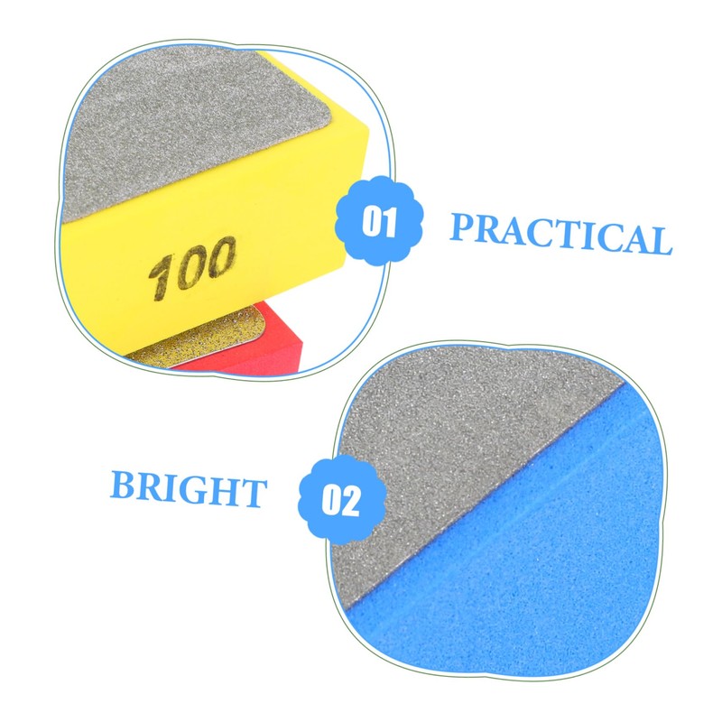 CHILDWEET 4pcs Hand Polishing Pads Grit Sanding Blocks for Grinding