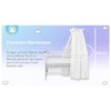 balbina Canopy, 100% Cotton, Decorative Set for Cot, Bed Canopy